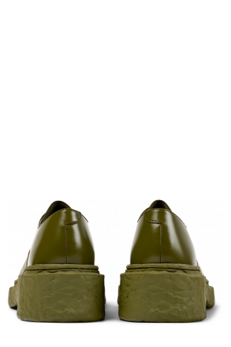 Back view of Vamonos Green Leather Blucher