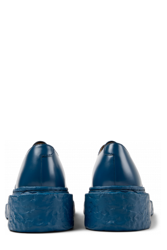 Back view of Vamonos Blue Leather Bluchers