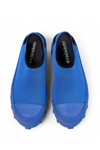 Overhead view of Traktori Blue Textile Clog