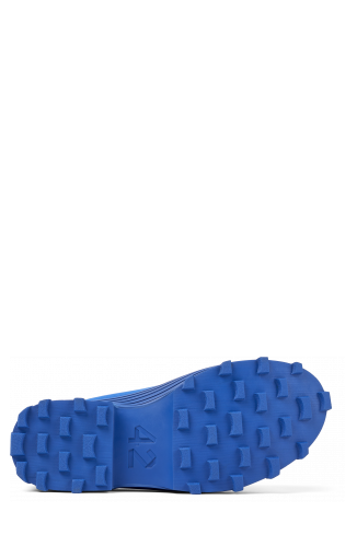 The soles of Traktori Blue Textile Clog