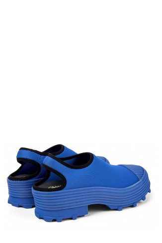 Back view of Traktori Blue Textile Clog