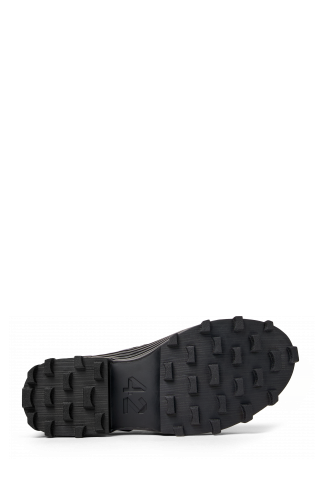 TRAKTORI Black Leather Mary Jane Clogs