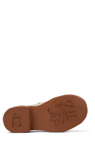 VAMONOS Mocassins en cuir craquelé blanc