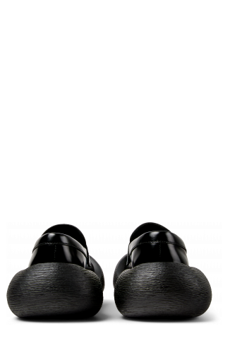 Back view of CARAMBA Black Leather Loafers