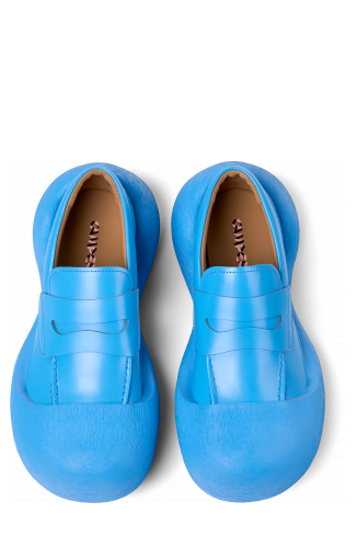 Caramba Mocassins de cuir blau