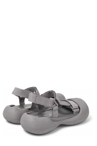 Back view of Caramba Gray Recycled PET Sandals