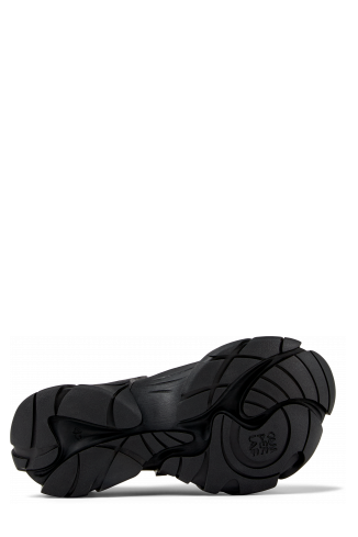 TORMENTA Black Textile Semi-Open Sneakers