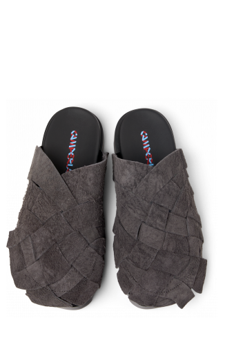 Overhead view of Brutus Sandal Gray Nubuck Sandal