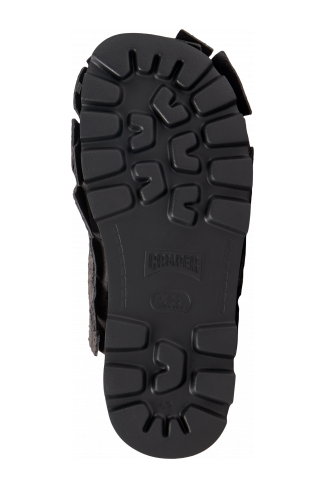 The soles of Brutus Sandal Gray Nubuck Sandal