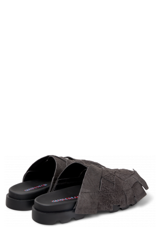 Back view of Brutus Sandal Gray Nubuck Sandal
