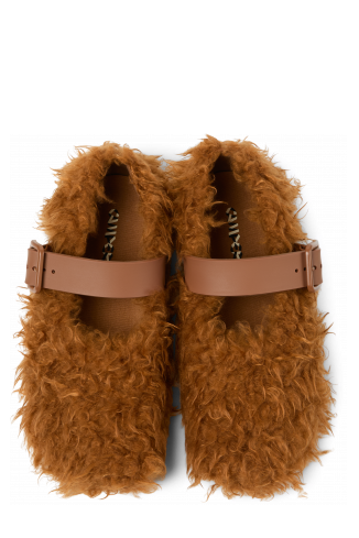 WABI Bruine gerecycled PET Mary Jane-schoen