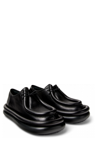 Front view of AQUA Black leather shoes