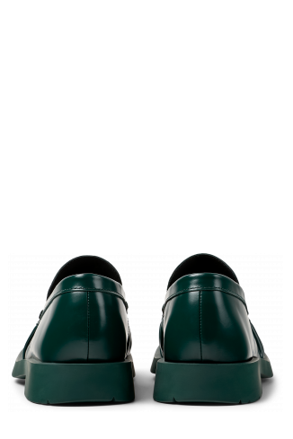 Back view of MIL 1978 Green Leather Loafers