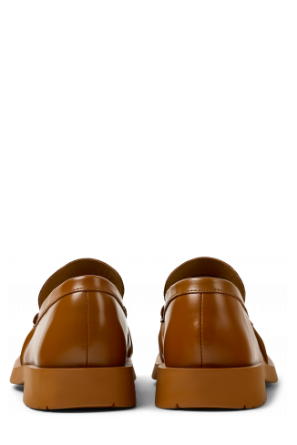 Back view of MIL 1978 Brown Leather Loafers