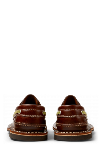 Back view of EKI Brown boat shoes