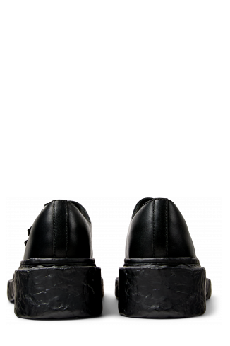 Back view of VAMONOS Black Leather Mary Janes