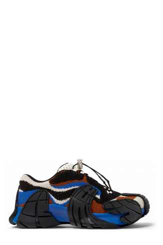 Side view of TORMENTA Blue-Black Textile Sneakers