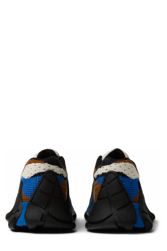Back view of TORMENTA Blue-Black Textile Sneakers