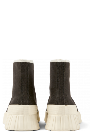 Back view of Roz Black recycled cotton sneakers