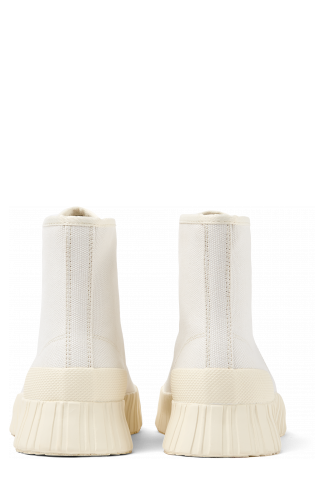 Back view of Roz White recycled cotton sneakers