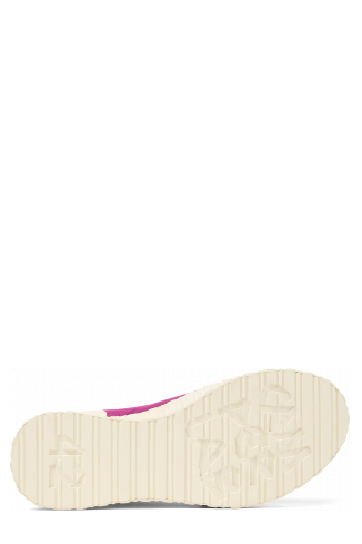 The soles of Roz Purple recycled cotton sneakers
