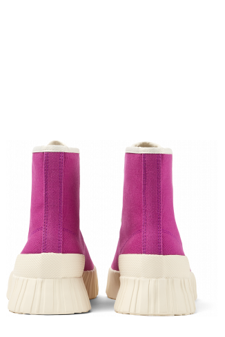 Back view of Roz Purple recycled cotton sneakers
