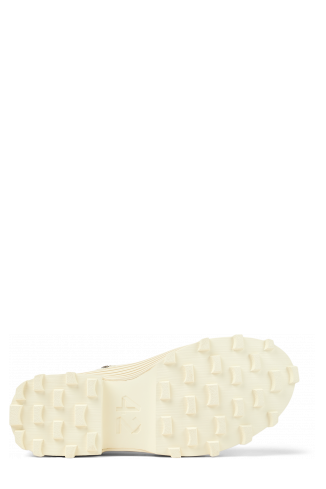 The soles of Traktori White Leather Zip Bootie