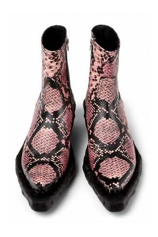 Venga Bota baixa de pell amb cremallera multicolor