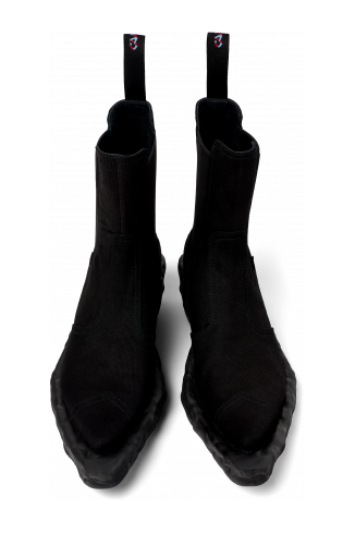 Overhead view of Venga Black Textile Chelsea Bootie