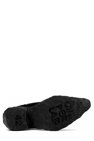 The soles of Venga Black Textile Chelsea Bootie