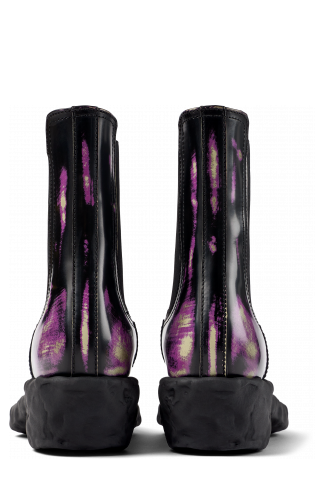 Back view of Venga Three-toned brushed leather boots