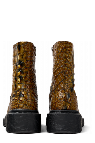 Back view of Vamonos Brown Leather Boots