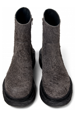 Overhead view of Vamonos Gray Nubuck Boots