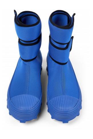 Overhead view of Traktori Blue Textile Medium Boot