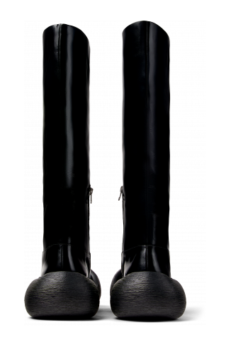 Caramba Botes altes de cuir negre