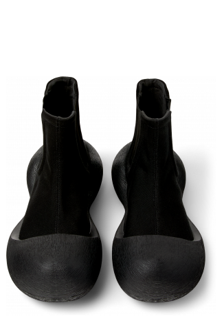 Overhead view of CARAMBA Black TENCEL® Lyocell Ankle Boots