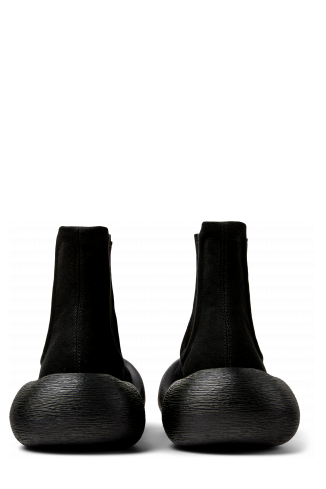 Back view of CARAMBA Black TENCEL® Lyocell Ankle Boots