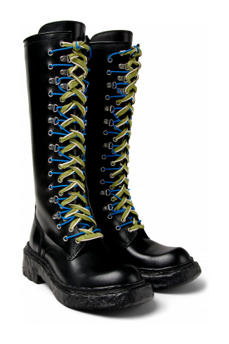 VAMONOS Bota alta de pell de color negre