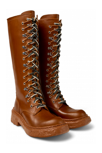 VAMONOS Bota alta de pell de color marró
