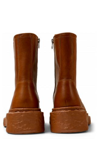 Back view of VAMONOS Brown Leather Medium Boots