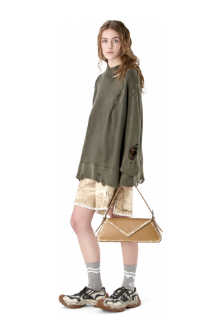 KIRJE BROWN LEATHER SHOULDER BAG