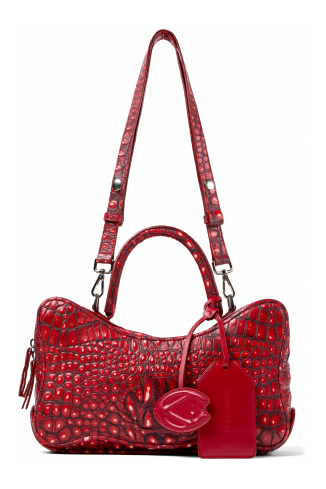 LUNSSI Bossa de pell vermella