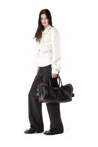 LUNSSI BLACK LEATHER BAG