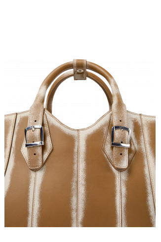 LAUKKU Bossa tipus tote de pell beix i crema