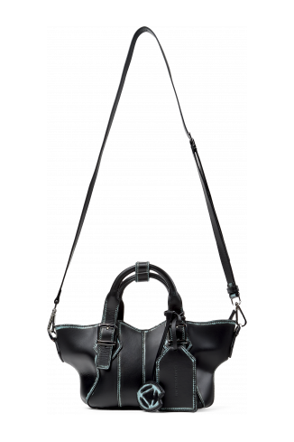 Side view of MINI LAUKKU BLACK-TURQUOISE