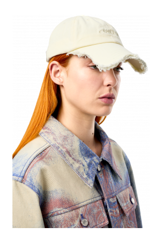 Cap Beige Cotton Cap (One Size)