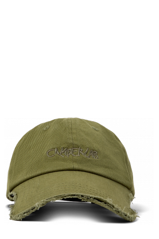 Front view of Cap Green Cotton Cap (One Size)