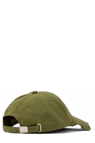 Back view of Cap Green Cotton Cap (One Size)