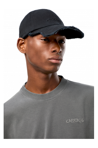 Cap Dark Gray Cotton Cap (One Size)