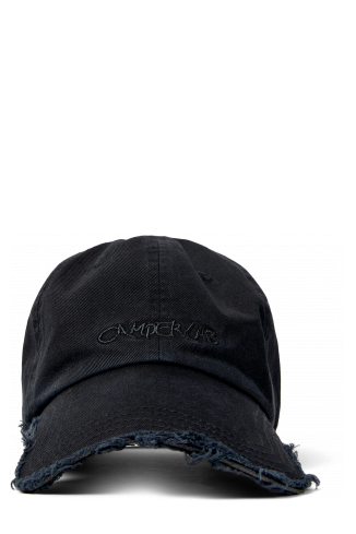 Front view of Cap Dark Gray Cotton Cap (One Size)